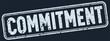 © BHM - commitment white grunge stamp on dark blue background. commitment stamp