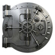 © imranai - Robust heavy metal bank vault door with intricate locking mechanism, symbolizing ultimate security and protection.