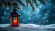 © Pixelpoint - Holiday Decorations Featuring Candles Against a Snowy Backdrop with Vibrant Light Effects