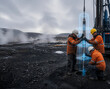 © Petr - Geothermal Crew Lowering Probe with Depth Hologram