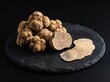 © DesignYoga - Fresh organic white truffles raw delicacy ingredient close up