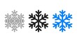 © Mahmud - Snowflake icon set with various design variations winter icon snow crystal