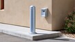 © Yuparet - Intercom System for School Safety with Protective Column by Building Perimeter, 3d rendering
