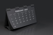 © klenger - Black Spiral Desktop Calendar Showing February 2027 Month