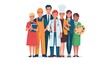 © PAVEL - People of different professions together. Transparent background.