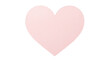 © Sumaia - Minimalist pink paper heart isolated on white background. Soft pastel heart shape with paper texture. Romantic symbol for Valentine's Day and wedding design.