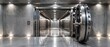 © Sekai - Armored storage chamber with thick reinforced concrete and a polished steel doorway under subtle ceiling lights