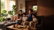 © sgtarie - Authentic Indonesian Family Relaxing in a Lived-In Living Room