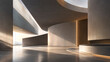 © pxluix - Modern minimalist architectural space with curves