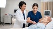 © Cahya - Female medical instructor guiding nursing student using stethoscope on patient mannequin, representing clinical skill training and healthcare education classroom