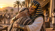 © SandrisK - Joyful Joseph embracing his father.