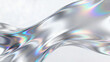 © freesho - Abstract grainy frosted background with fluid white silver metallic chrome waves creating a premium modern presentation backdrop and copy space.