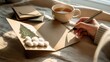 © Vitaly - Close-Up of a Handmade Christmas Card Being Written