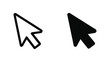 © MST JAHADA KHATUN - Modern computer mouse cursor icons in black and white vector illustration. Clean pointer symbol  on transparent background. EPS10