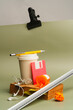 © Tarık Kızılkaya/Stocksy - Lo-fi still life photo shoot setup of various objects