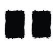 © DesignerKamran99 - Grunge black ink border frames set with dirty paint roller textures.