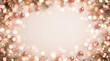 © waqassaeed - Soft pink and rose gold Christmas bokeh background with copy space