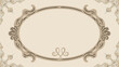 © SADANAN - Vintage rococo oval frame background presentation with baroque filigree corner scrolls