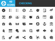 © kornkun - set of check mark icons, checking, checkbox, approve