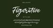 © ch - Hand drawn vector alphabet. Modern monoline signature script font. Elegant Signature Font. Best Alphabet Beautiful Calligraphy Signature Font