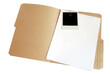 © Ara - Open Manila Folder with Blank Papers and Paperclipped Instant Photo