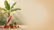 © Color Cultura - Durga puja festival background with banana tree with kalash colorful flowers