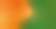 © BEN HDA - Orange and green abstract background with bold color blend and grain texture