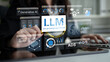 © InfiniteFlow - Large Language Model LLM processing data. Represents deep text learning, natural language processing NLP AI tech, transformer architecture, and generative AI deep learning future technology. Corpus