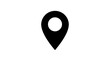 © qazi - Minimalist black map marker icon isolated on a clean white background with simple black location