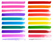 © Joanne - Colorful paint brush strokes isolated on white background with transparent effect