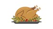 © RysqoAlfajrii - Flat icon of garnished roasted turkey