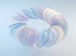 © Silhouette stock - Abstract composition of translucent glass discs arranged in a circular ring formation