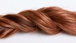 © Studio Nova - Auburn brown hair strand twisted loosely against white background