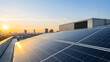© hyena - Rooftop Solar Panels at Sunrise Over Urban Skyline