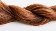 © Studio Nova - Loose twisted auburn brown hair strand isolated on white background