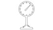 © cuyu - Simple clock on white background.
