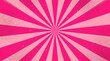 © ridwanhassan - Retro comic book background with pink sunburst rays and halftone dot pattern vector illustration