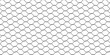 © anita - Fishing or soccer net. Repeated hexagon pattern. Black wired mesh texture isolated on white background. Metallic or fabric fence, cage or lattice structure. Vector graphic Illustration.