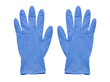 © Creative Visual   - Pair of blue medical nitrile gloves for protection in a laboratory or clinical healthcare setting