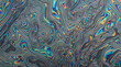 © Arqha Works - Iridescent holographic fluid waves with psychedelic contour lines