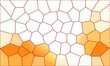 © Mahmuda - Minimalist white mosaic pattern with warm yellow and orange accents at the bottom for a clean look