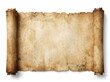 © Pixels Stock - Ancient aged parchment scroll with rough torn edges and natural texture on white background for historical documents or medieval manuscripts.