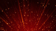 © AIDIN - red christmas and new year celebration background with golden shiny stars glitter and particles and light flare, social media background