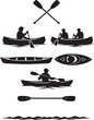 © MSTRABEA - paddle canoe kayak logo boat silhouette vector