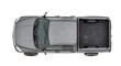 © Ophelia - Top down view of a dark gray pickup truck isolated on a clean white background for design