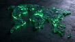 © BlackBridge Media - Shattered Green Glass World Map Environmental Crisis Concept