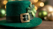 © Yuliia - Emerald green leprechaun hat with gold buckle and shamrock