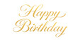 © BestDesginWorld - Elegant Gold Happy Birthday Text Design Isolated Background