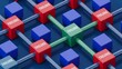© Kamranazhar - Business workflow network concept with connected processes, tasks, and team operations