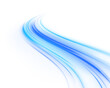 © ikril - Digital image of light rays, striped lines on a blue light background. Design element for visualizing air or water flow. Light, light garland PNG.